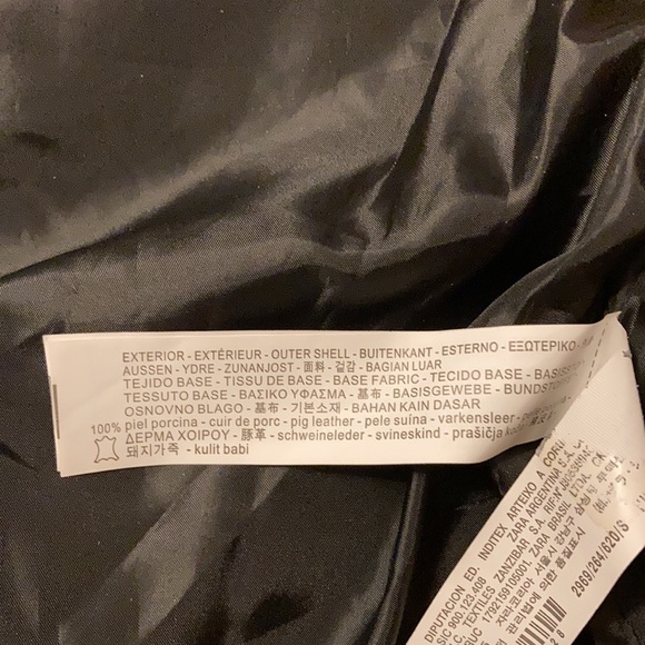 Zara Woman Metallic Rose Gold Leather Moto Jacket - Picture 12 of 16